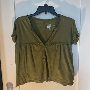 Pilcro Olive Green cotton shirt